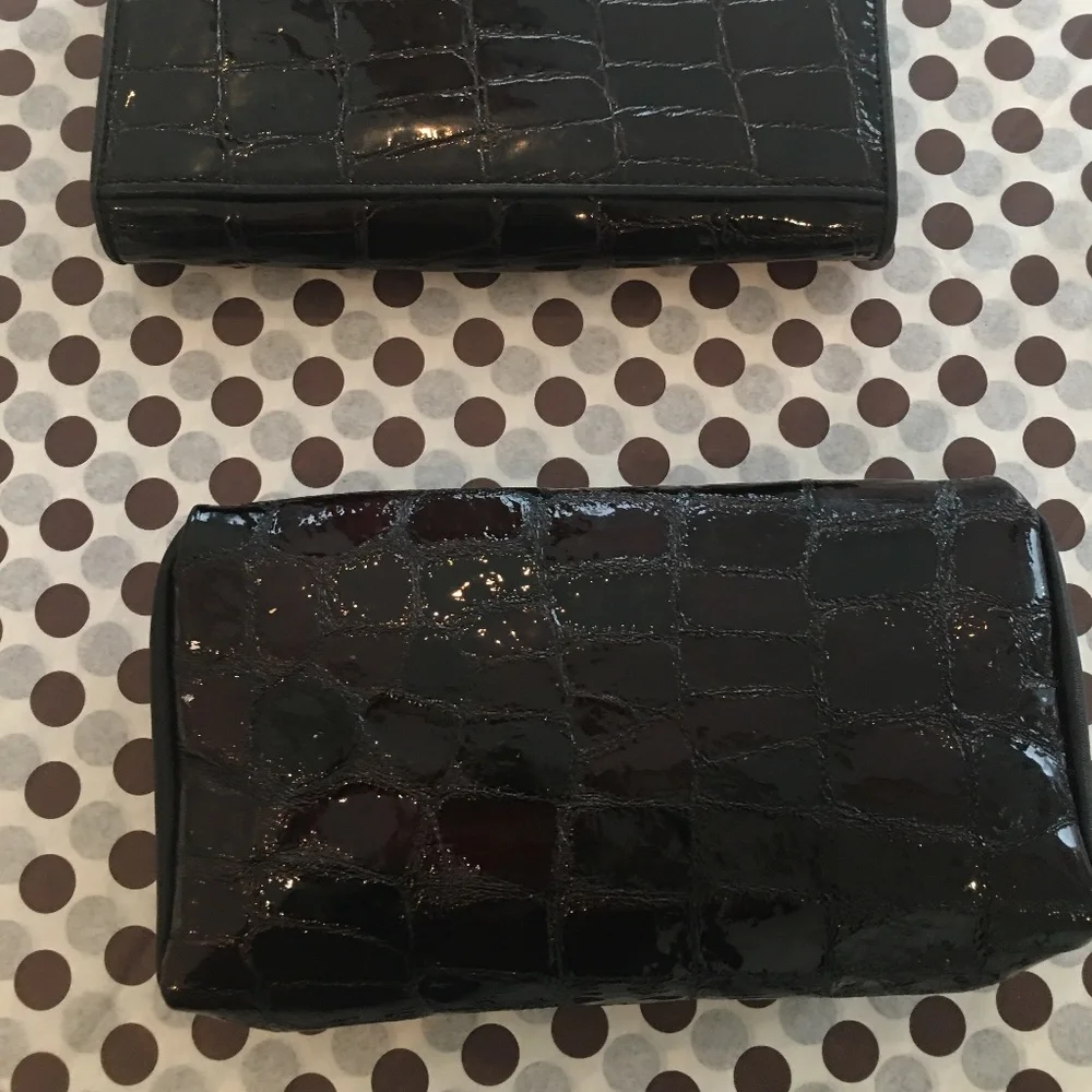 Wanlima  Lady’s Set Wallet & Cosmetic Bag Leather